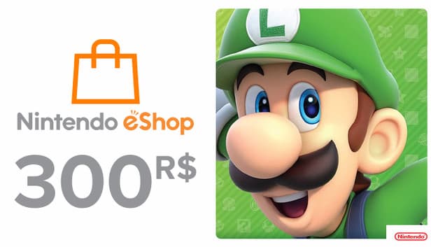 Capa de Nintendo eShop Card 300 BRL