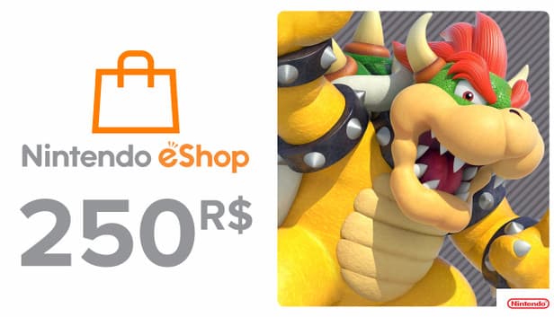 Capa de Nintendo eShop Card 250 BRL